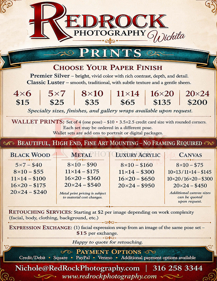 004 Portrait Print Prices SMALL